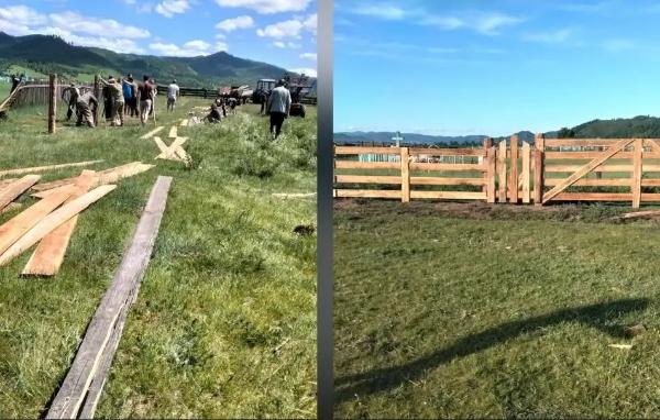 В Бурятии жители и выходцы села привели в порядок кладбище